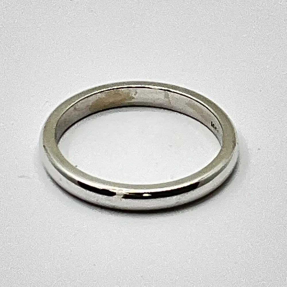 ArtCarved 14k White Gold Wedding Band Size 7